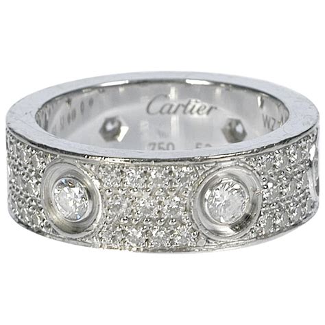 cartier diamond mens ring
